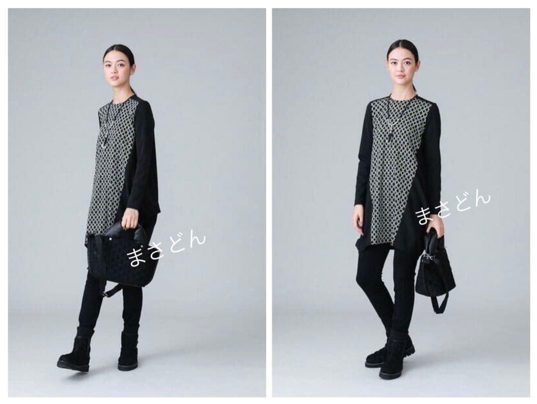 HIROKO KOSHINO 【美品・洗える】ジオメトリックパターンチュニック
