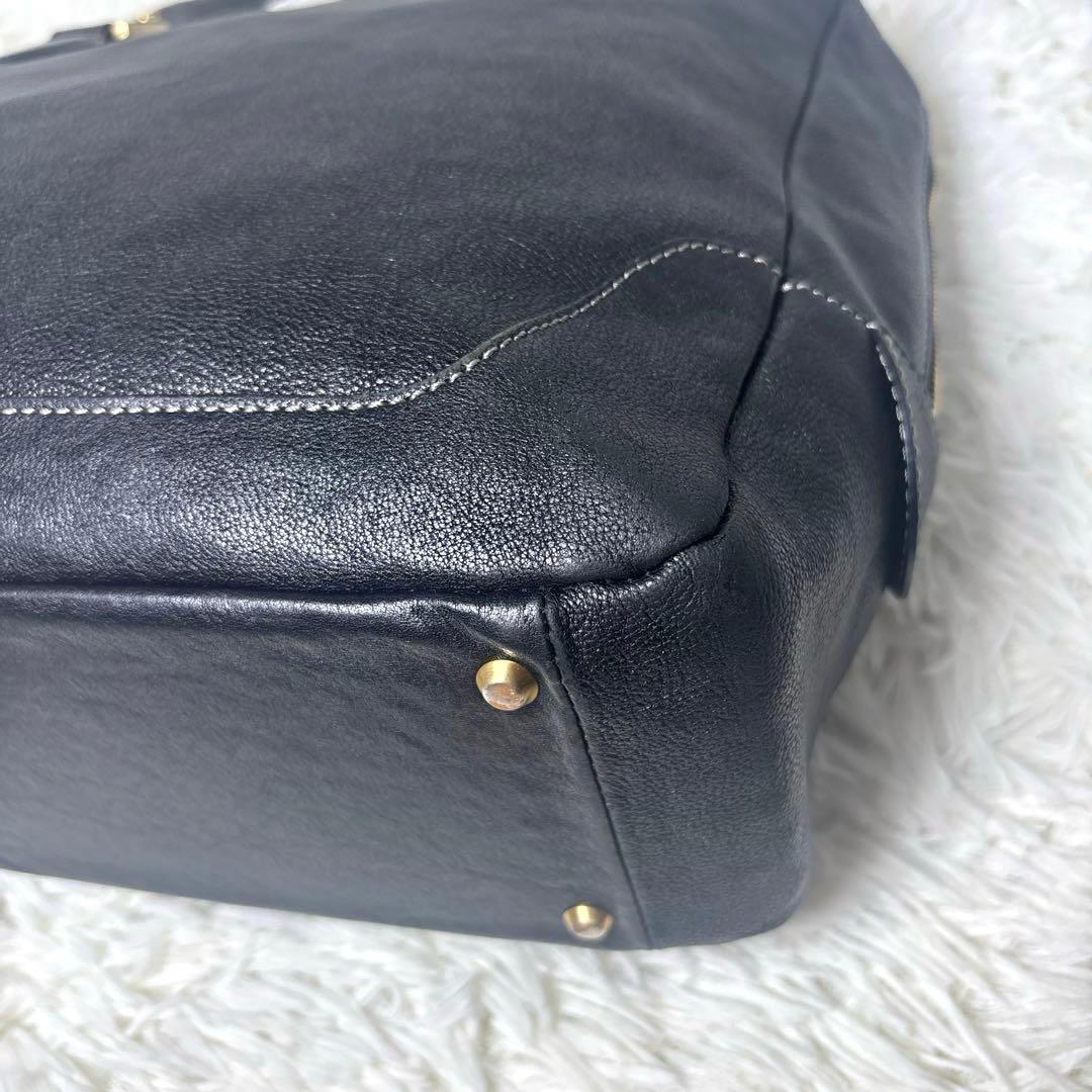 [良品]土屋鞄　ツチヤカバン　ビジネスバッグ　ブリーフケース　シボ革　大容量　黒