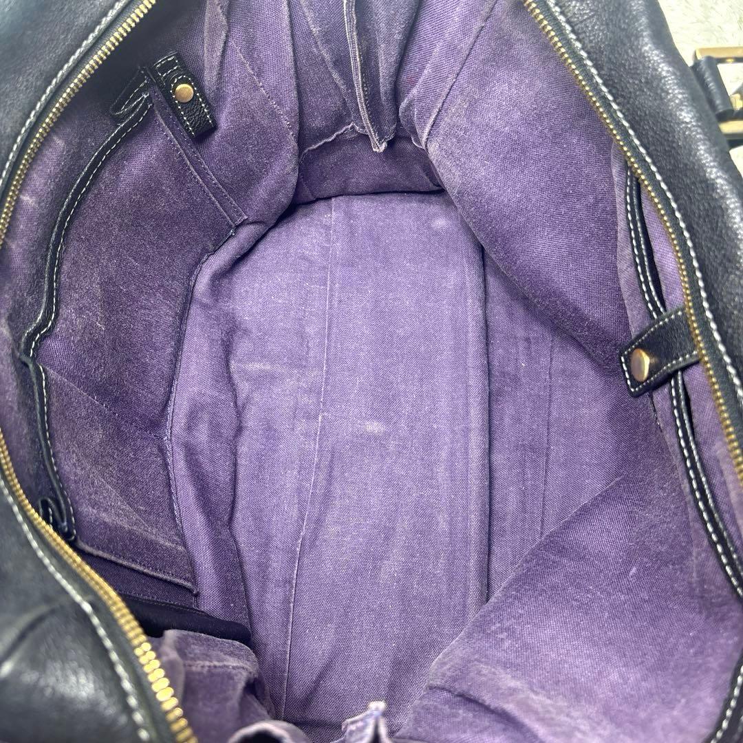 [良品]土屋鞄　ツチヤカバン　ビジネスバッグ　ブリーフケース　シボ革　大容量　黒