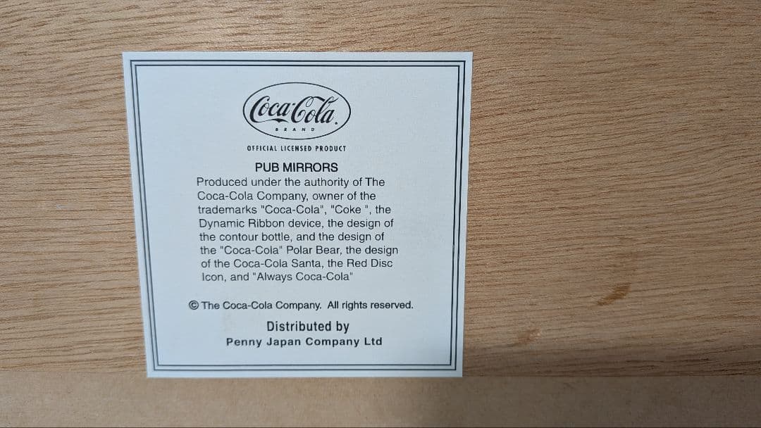 【希少品】Coca-Cola Looking Back パブミラー