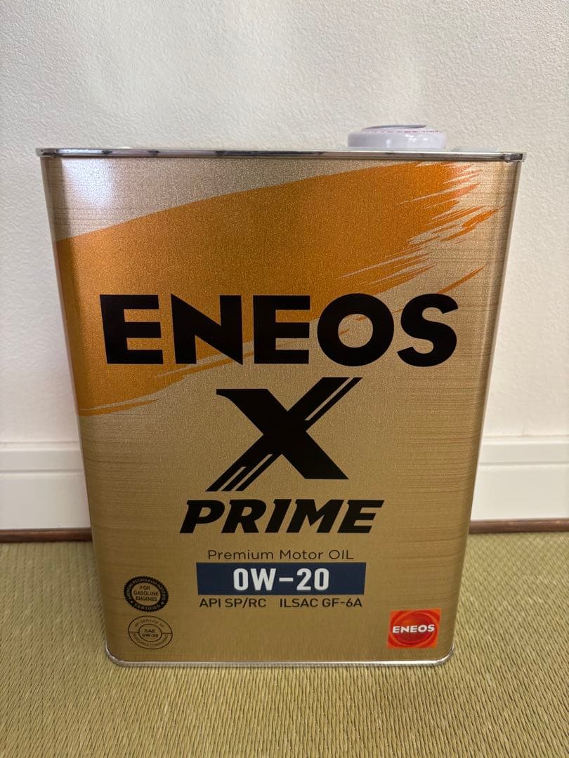 ENEOS X PRIME 0W-20 プレミアムエンジンオイル 4L✖️2缶