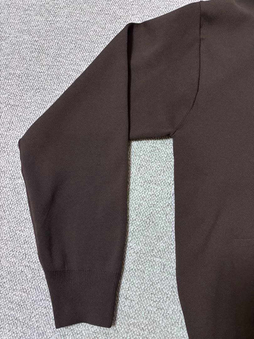 Spick&Span ウォッシャブルクルーネックカーディガン　ブラウン