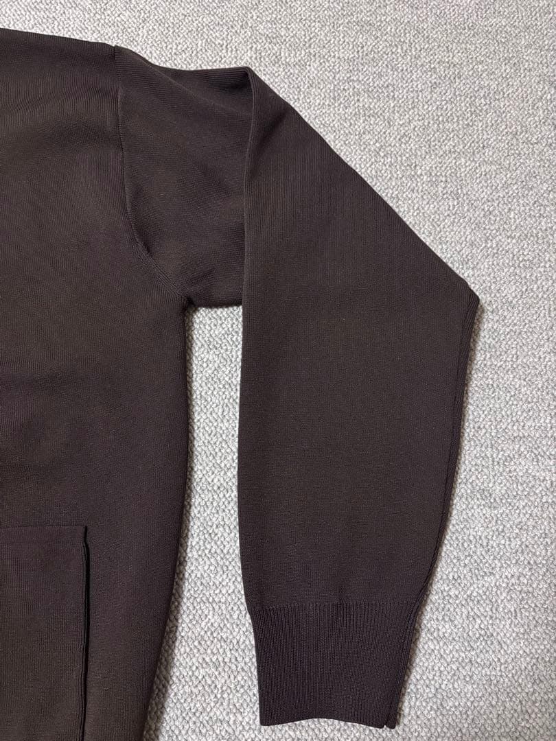 Spick&Span ウォッシャブルクルーネックカーディガン　ブラウン