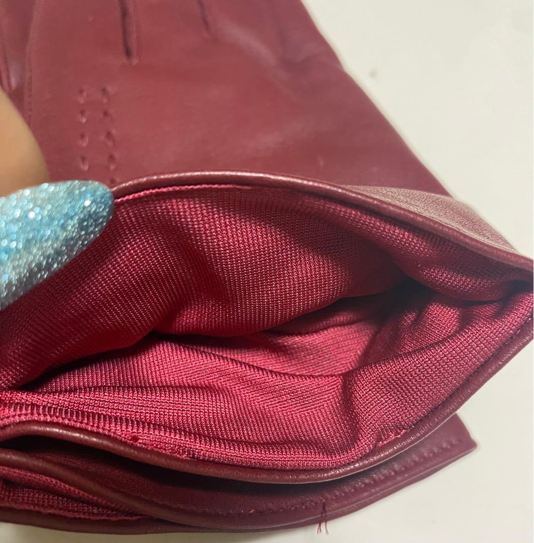 Dior 手袋 羊革 ラムレザー ワインレッド