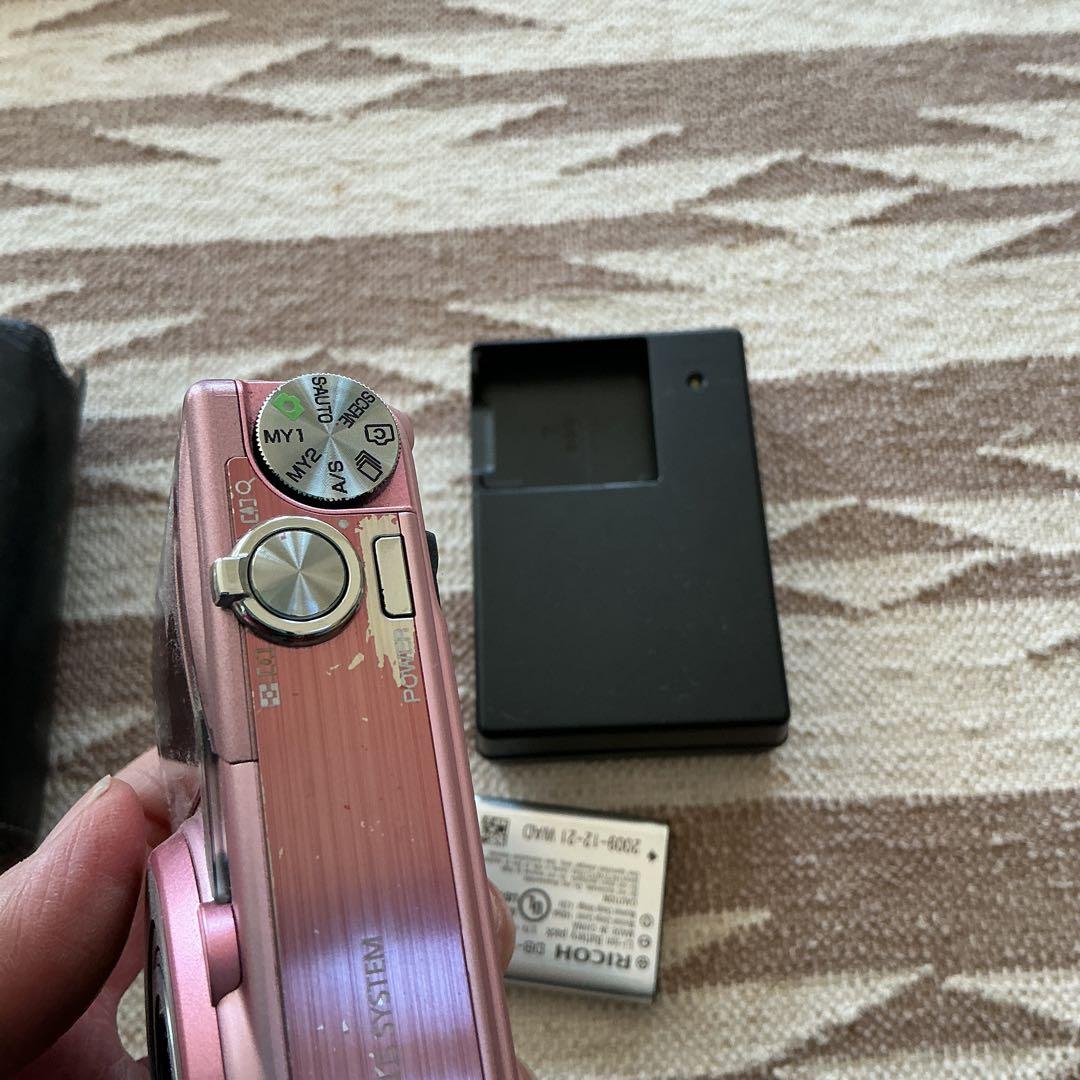 リコー CX6 コンパクトデジタルカメラ ピンク　充電器　バッテリー　ケース