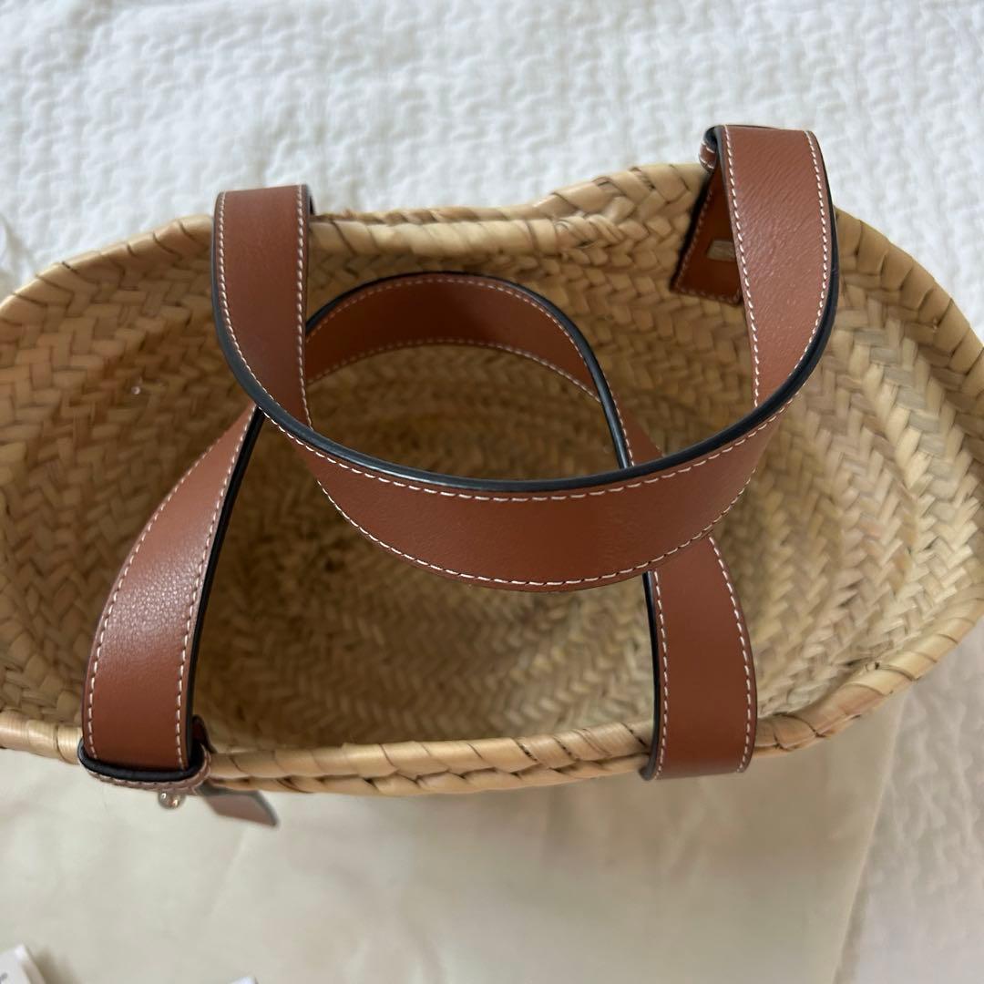 【美品】LOEWE ロエベ バスケットバッグ スモール カゴバッグ ナチュラル