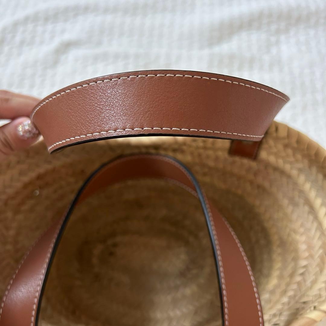 【美品】LOEWE ロエベ バスケットバッグ スモール カゴバッグ ナチュラル