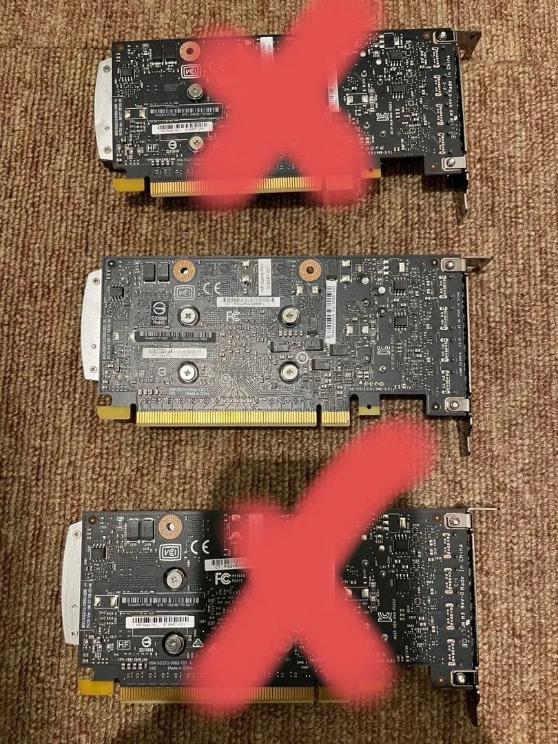 Nvidia Quadro P1000 動作確認済み