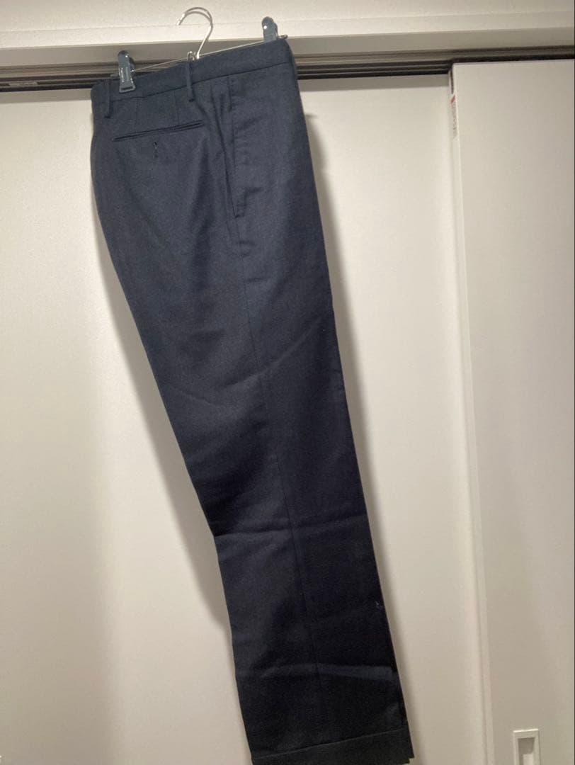 【incotex 】ネイビー スラックス ウール混紡
