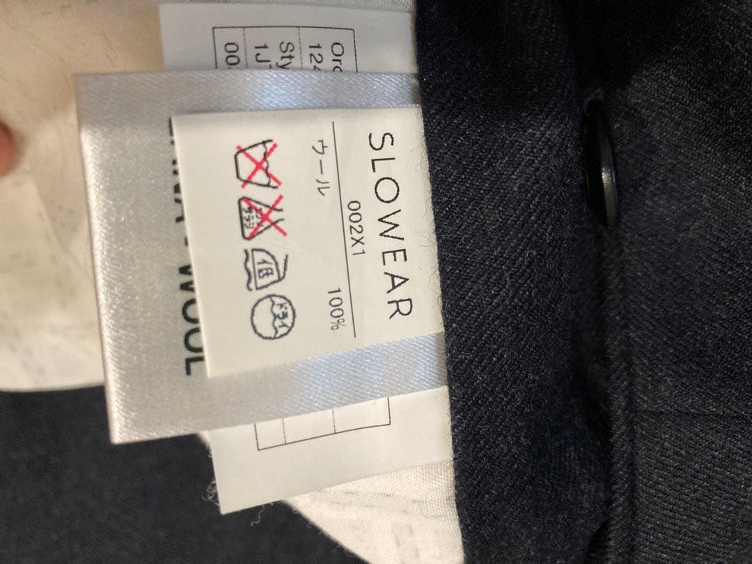 【incotex 】ネイビー スラックス ウール混紡