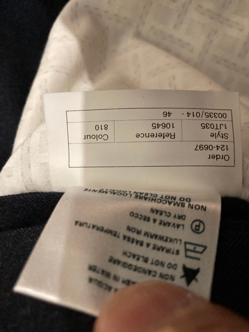 【incotex 】ネイビー スラックス ウール混紡