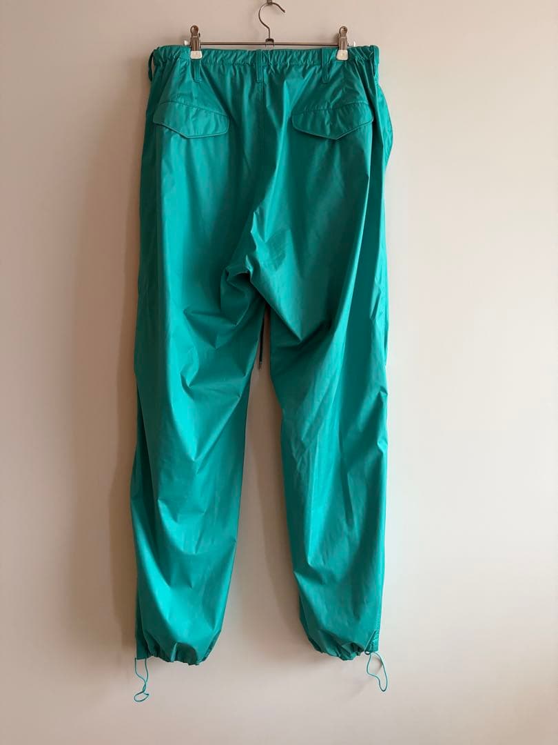 オーラリー AURALEEターコイズ ワークパンツ　ナイロン
