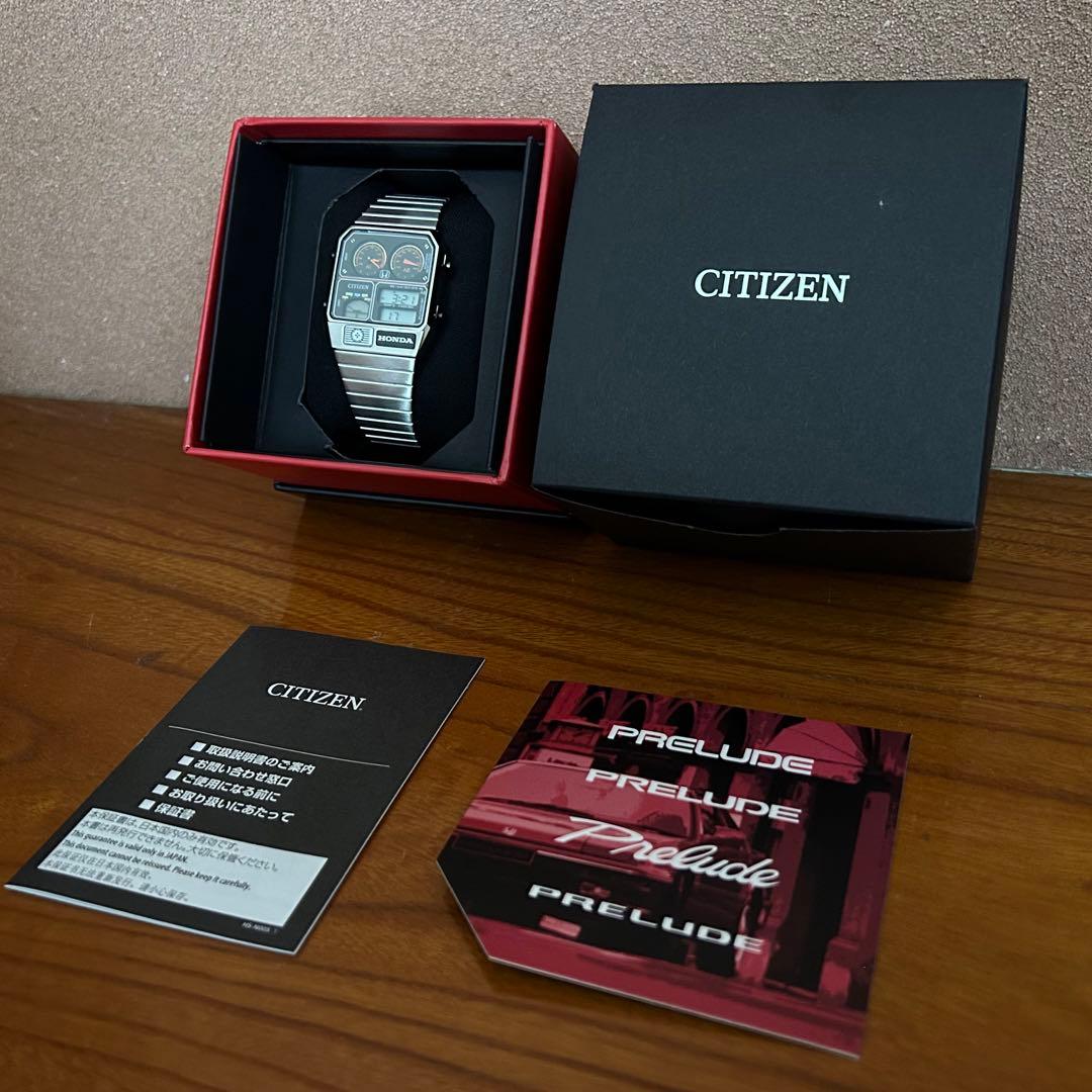 【未使用 限定300本】CITIZEN×Honda PRELUDE 黒銀 箱付