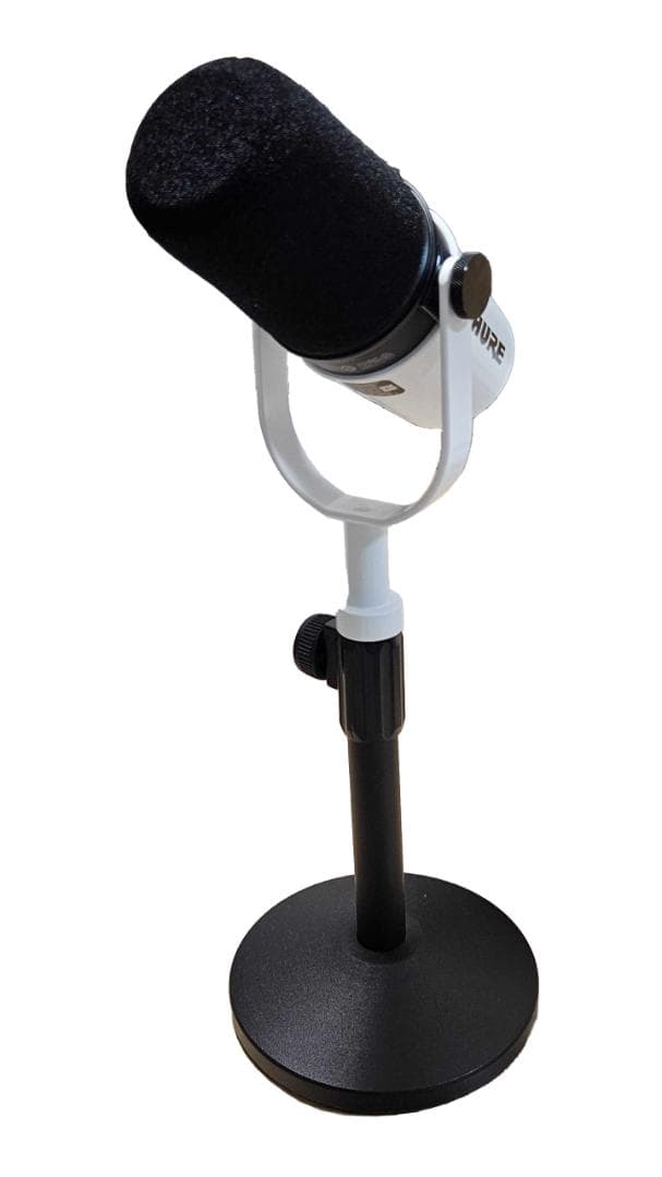 SHURE MV7+ 白、マイクスタンド付き