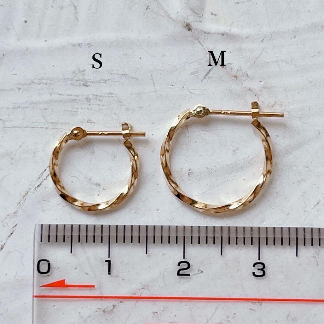 18K ピアス フープ フープピアス 片耳 片方 K18 新品 本物 ゴールド