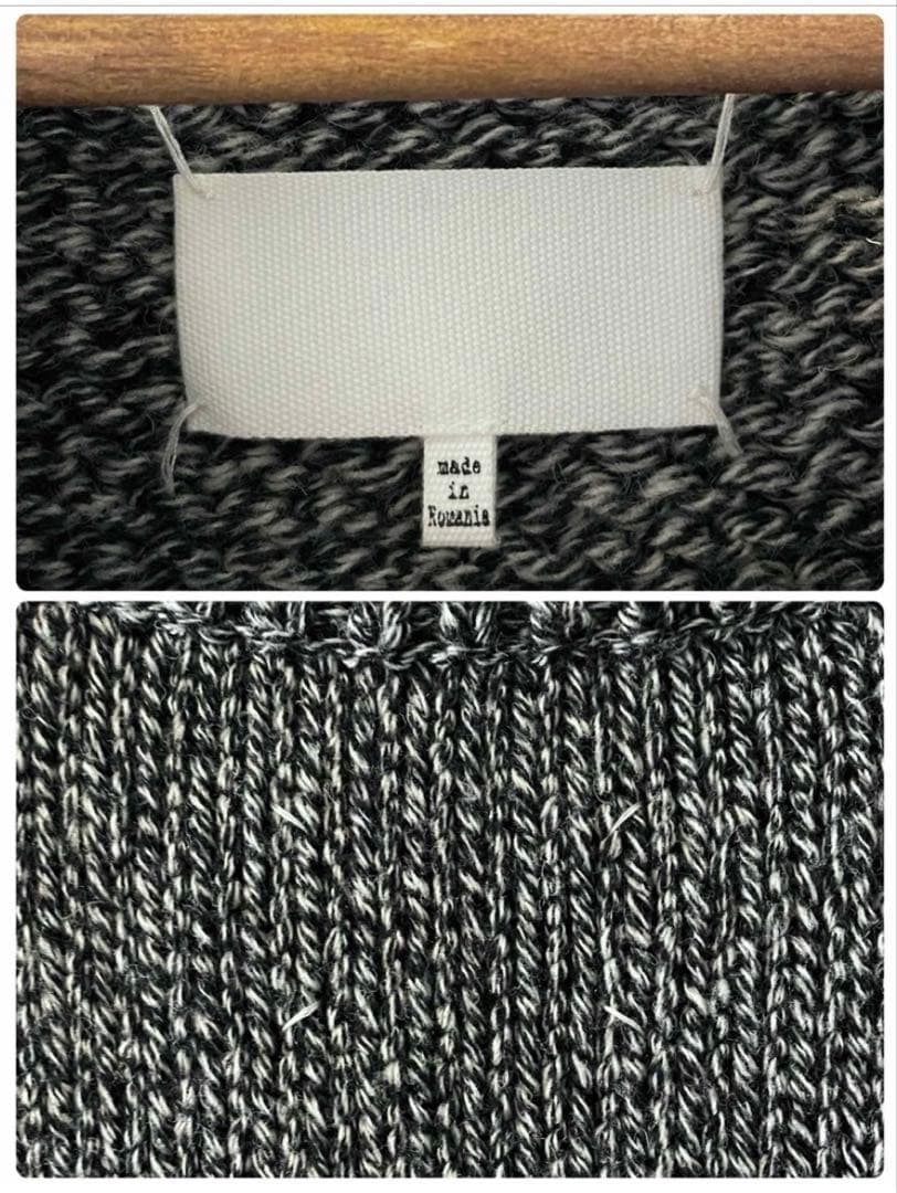 メゾンマルジェラ グレー ワイドニットベスト