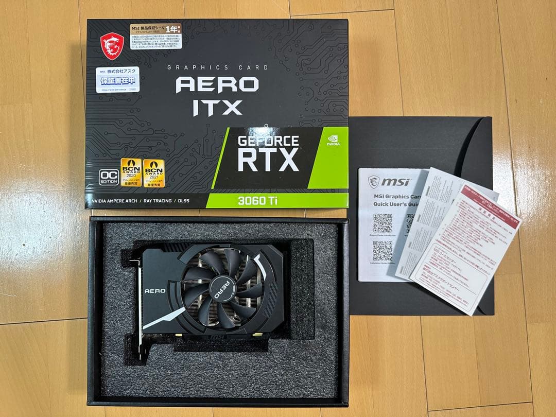 グラフィックボード・グラボ・ビデオカード GeForce RTX 3060 Ti AERO ITX 8G OC LHR