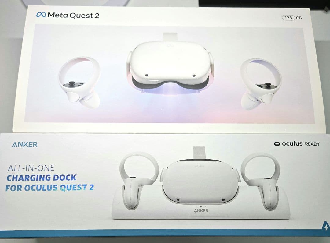 ヘッドホン  Quest 2 128GB & Anker charging dog