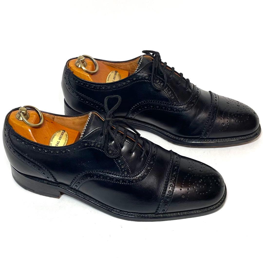 REGAL リーガル ブリティッシュコレクション ブラック セミブローグ 革靴