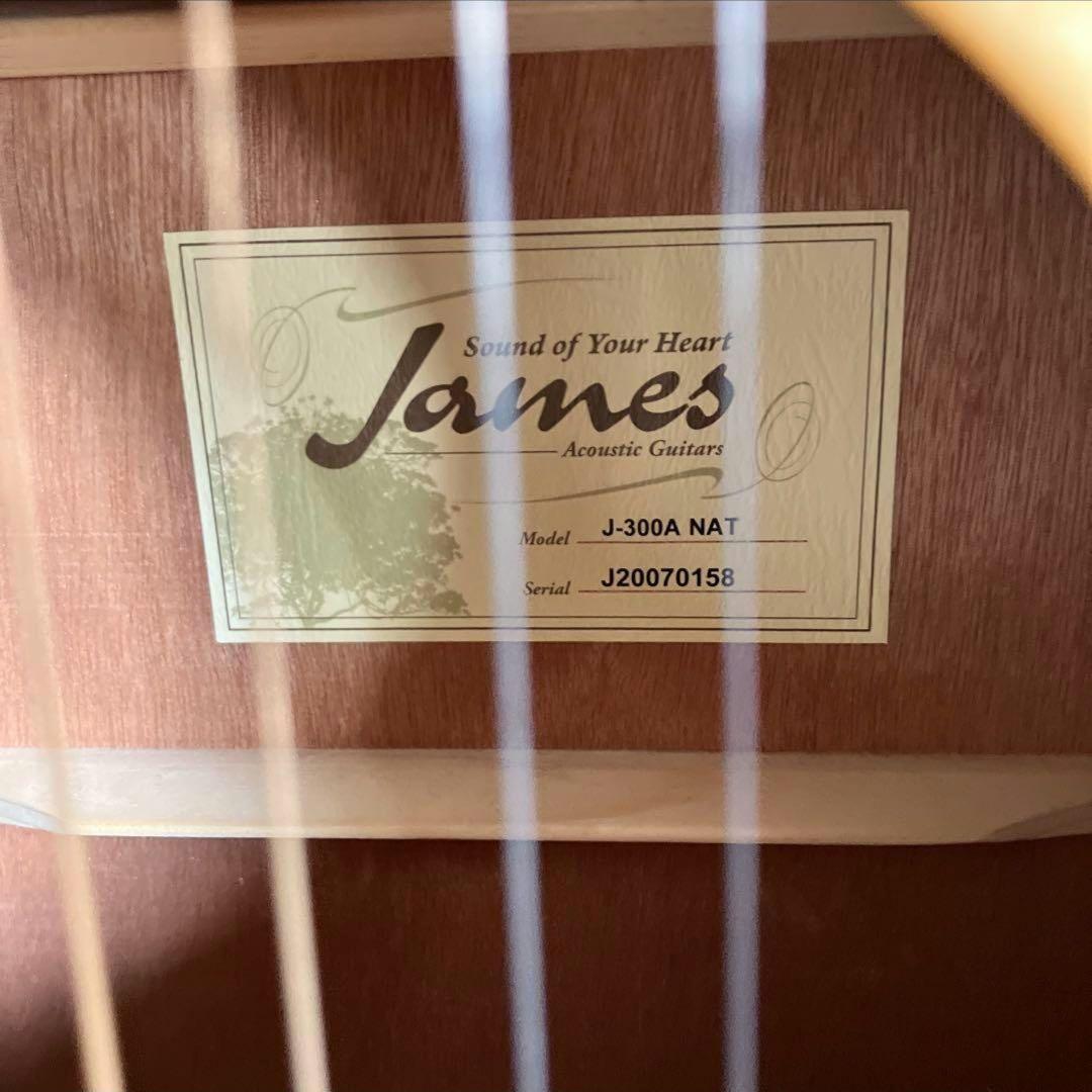 【美品】James J-300A NAT アコースティックギター　ソフトケース付