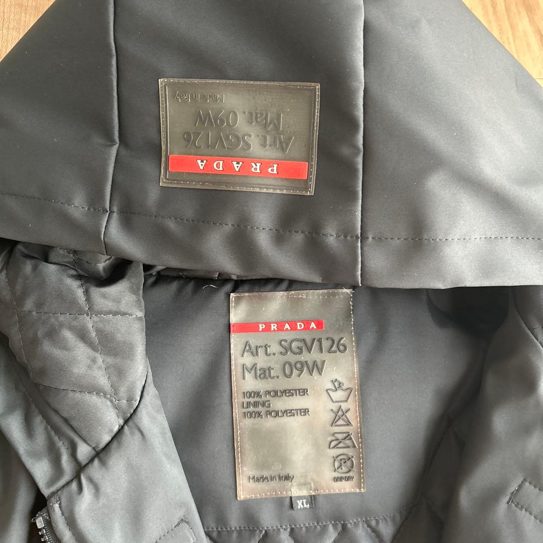 プラダ プラダスポーツ ヴィンテージ ナイロン ダッフルコート XLサイズ