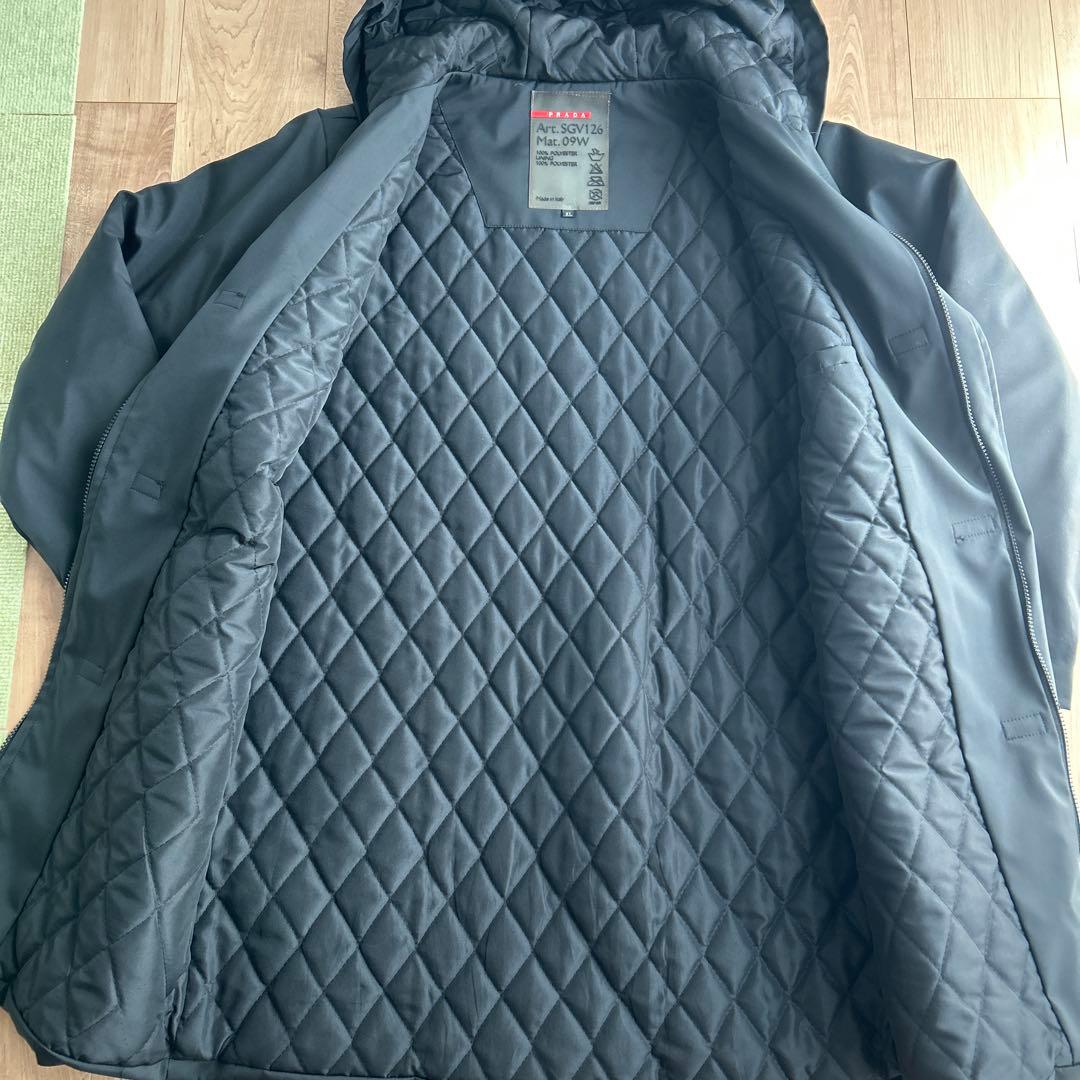 プラダ プラダスポーツ ヴィンテージ ナイロン ダッフルコート XLサイズ