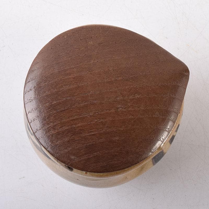 散歩星人　茶道具　因久山焼　芦澤保親作　茶入　共箱　V　R8658