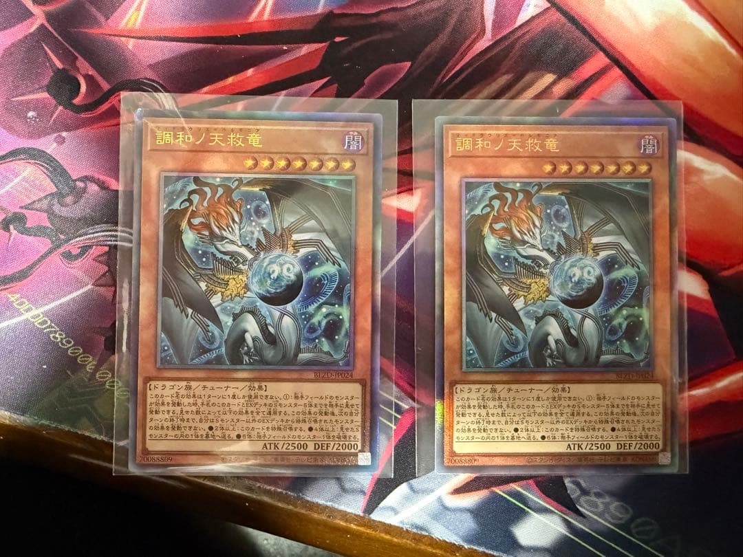 遊戯王　調和ノ天救竜　レリーフ　2枚