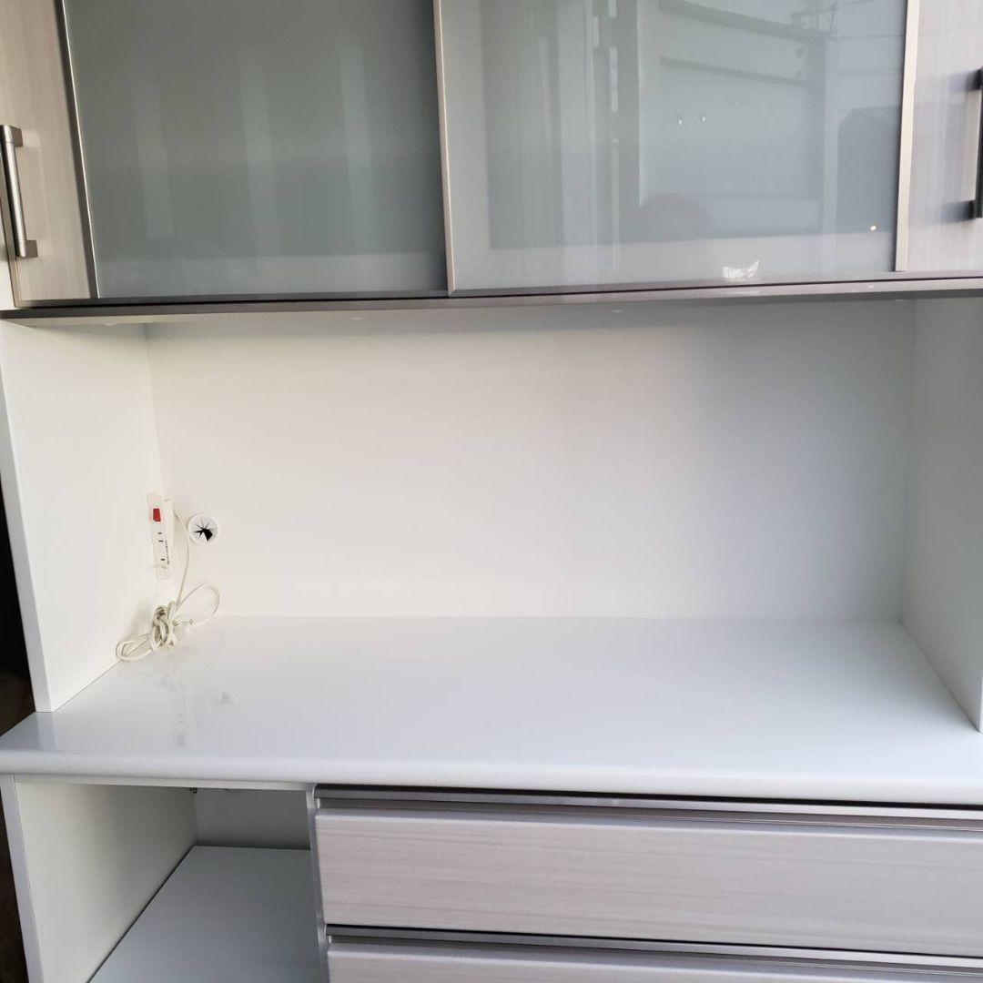 全国送料無料　ニトリ　キッチンボード　ポスティア120食器棚　ブルーモーション