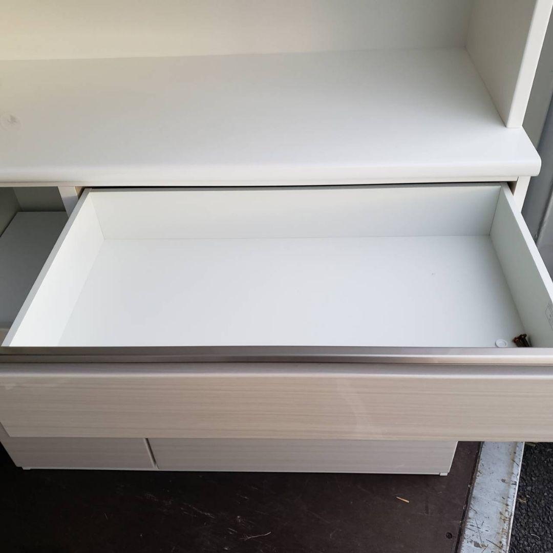 全国送料無料　ニトリ　キッチンボード　ポスティア120食器棚　ブルーモーション