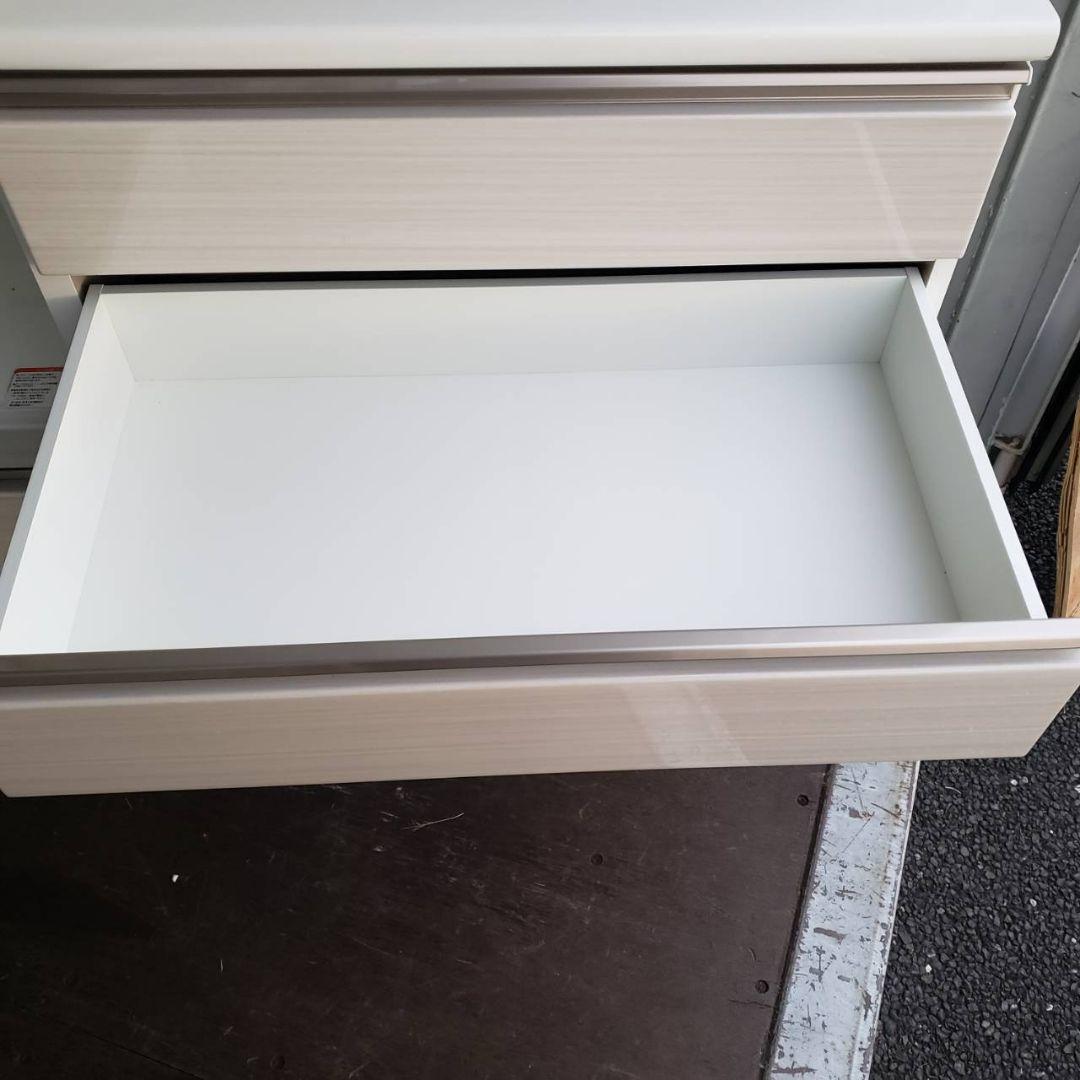 全国送料無料　ニトリ　キッチンボード　ポスティア120食器棚　ブルーモーション