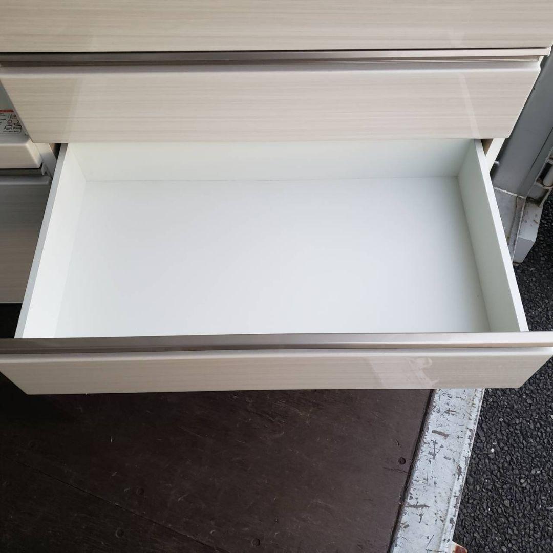 全国送料無料　ニトリ　キッチンボード　ポスティア120食器棚　ブルーモーション