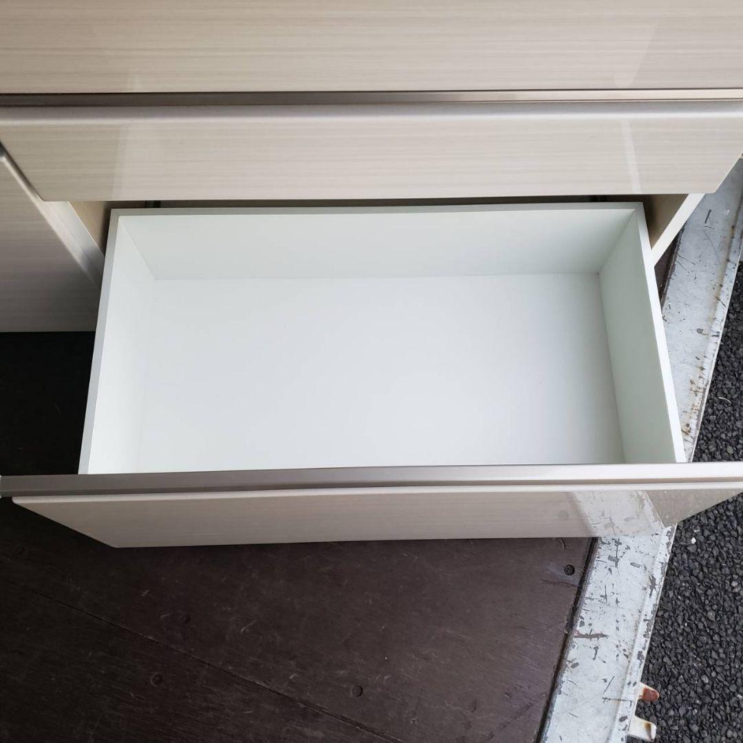 全国送料無料　ニトリ　キッチンボード　ポスティア120食器棚　ブルーモーション