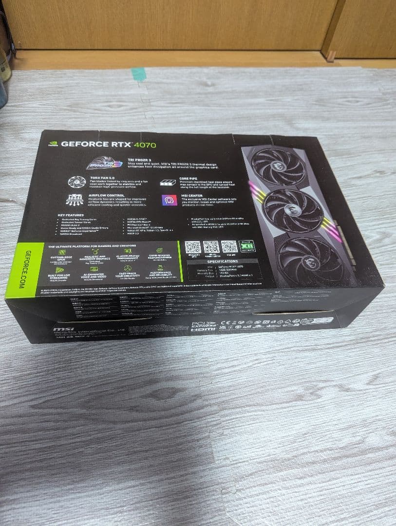 新品 MSI GeForce RTX 4070 Gaming X Trio