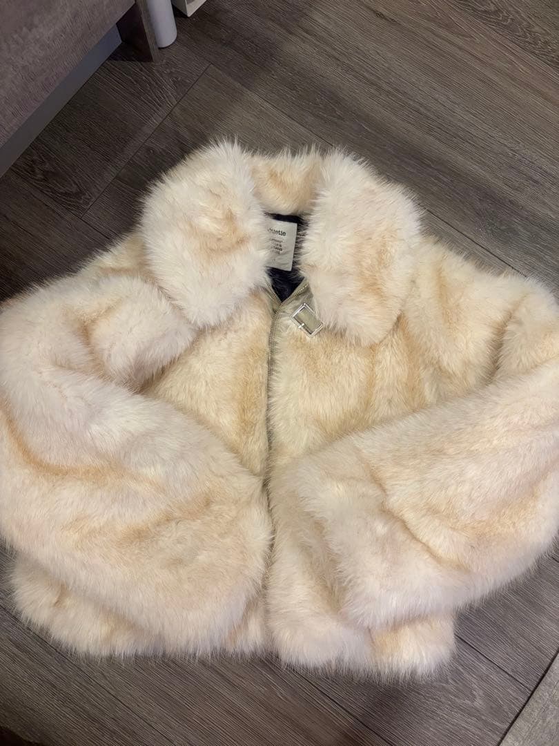 【最終値下げ】jouetie ベルトミドルファーコート　アイボリー