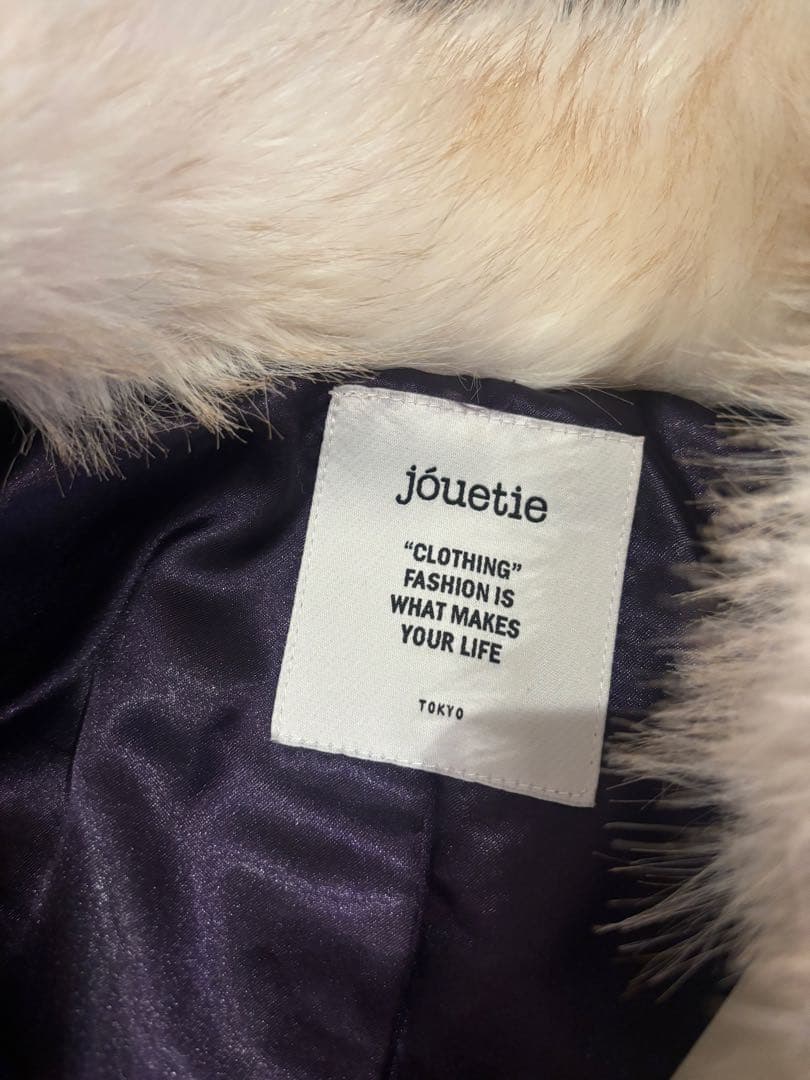 【最終値下げ】jouetie ベルトミドルファーコート　アイボリー