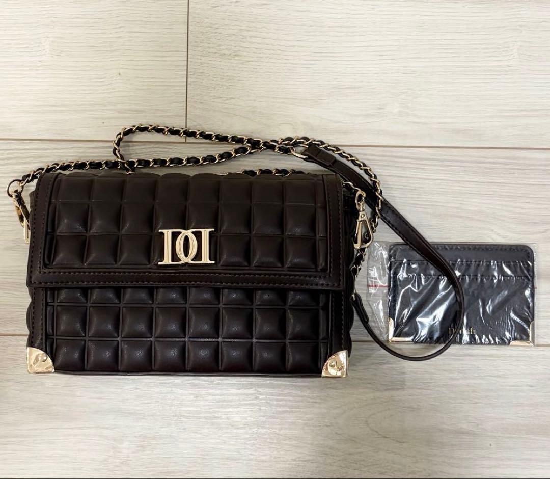 Darich ダーリッチ チョコレートキルトバッグ レザーカードケース ブラウン