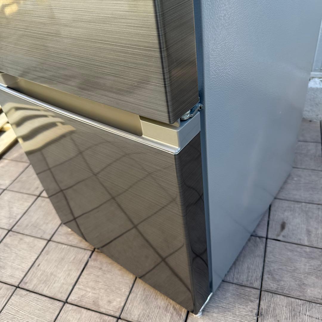 美品 HITACHI 2021年製 2ドア冷蔵庫 メタリックシルバー 154L