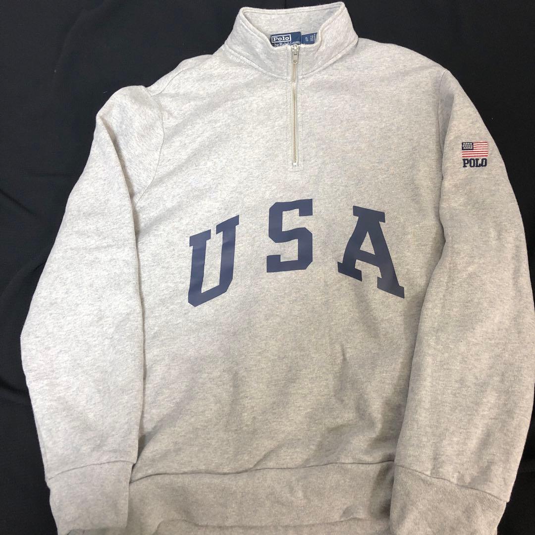 ラルフローレン ロンハーマ　USA ジップアップ　スウェット トレーナー　XL