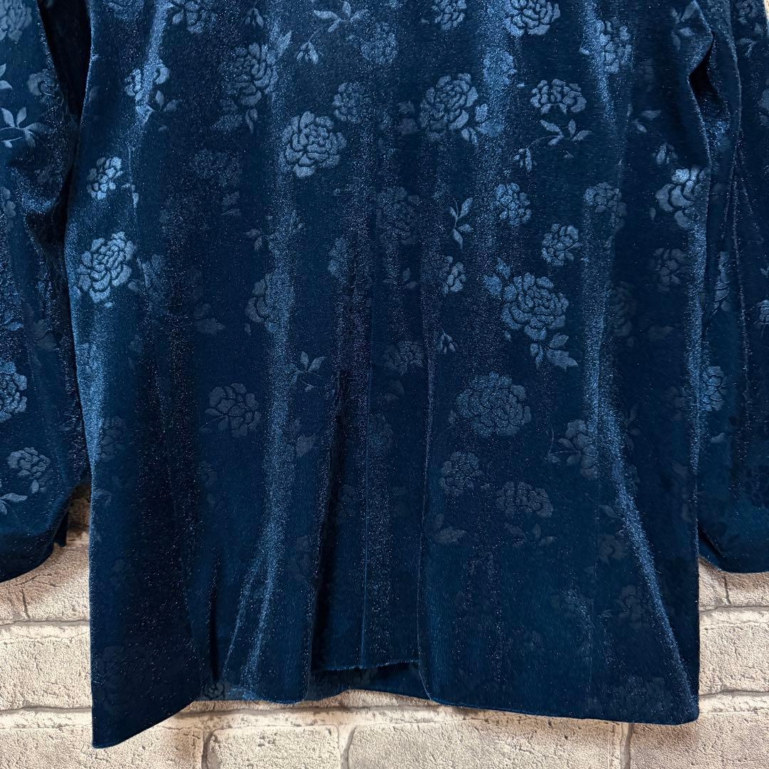 【美品】HARE　 ヴィンテージソデアキビッグテーラージャケット　ブルー×ベロア