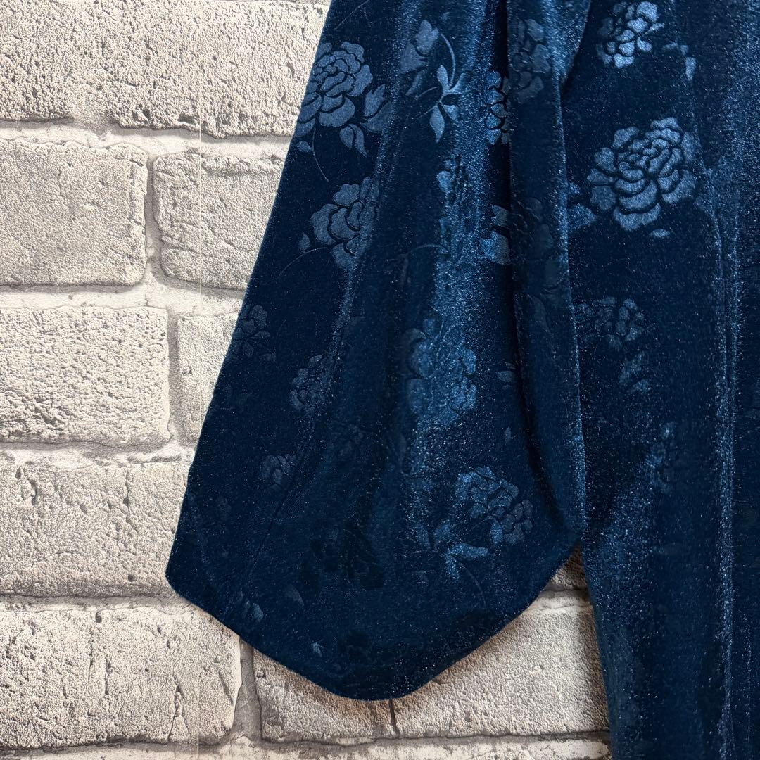 【美品】HARE　 ヴィンテージソデアキビッグテーラージャケット　ブルー×ベロア