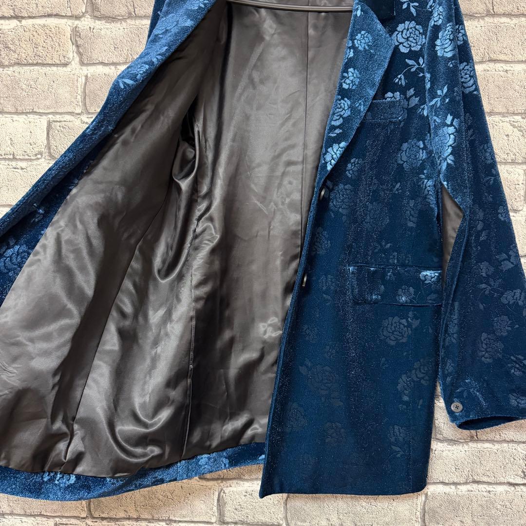 【美品】HARE　 ヴィンテージソデアキビッグテーラージャケット　ブルー×ベロア