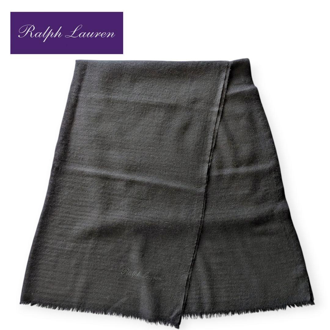 RALPH LAUREN PURPLE LABLE ブラックカシミヤストール