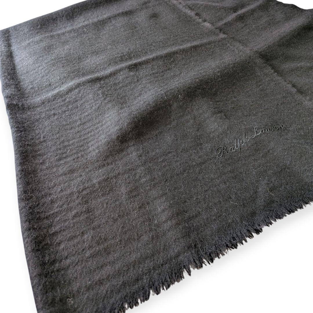 RALPH LAUREN PURPLE LABLE ブラックカシミヤストール