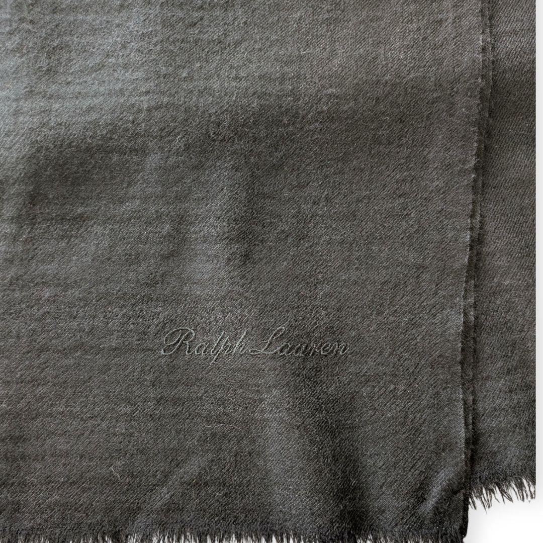 RALPH LAUREN PURPLE LABLE ブラックカシミヤストール