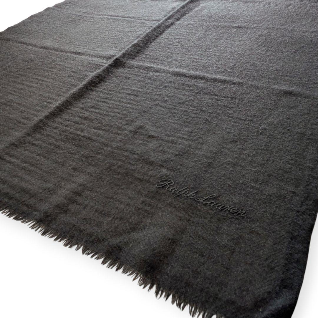 RALPH LAUREN PURPLE LABLE ブラックカシミヤストール