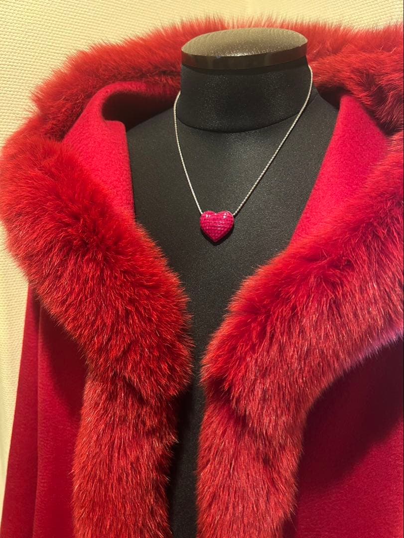 コ*□様 ミステリーセッティングシンセテックルビーデザインリング➕ハートモチーフ