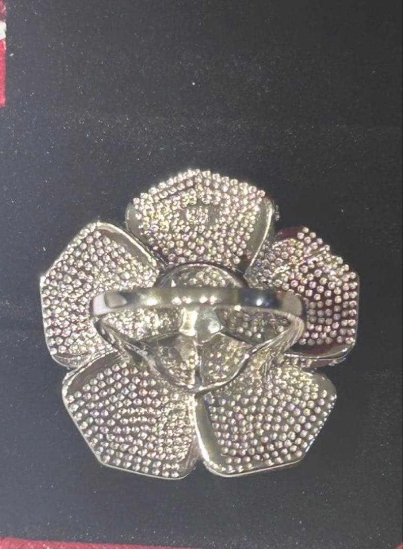 コ*□様 ミステリーセッティングシンセテックルビーデザインリング➕ハートモチーフ