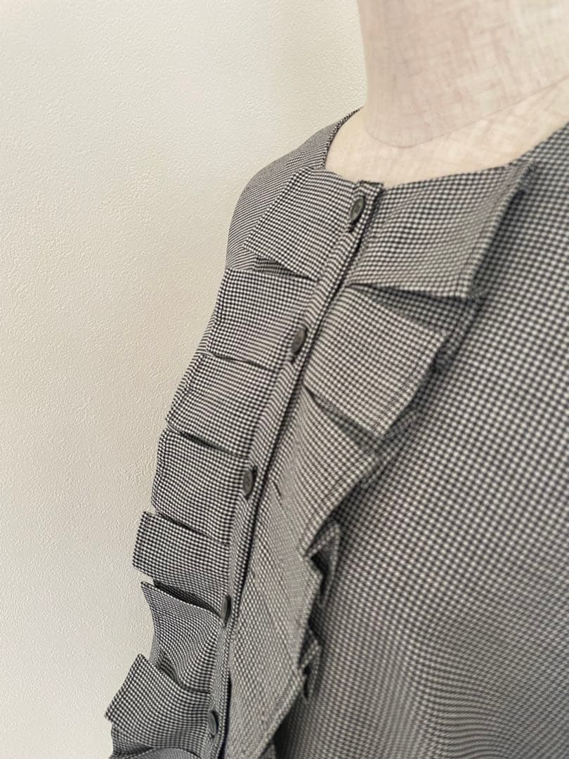 完売【リゼッタ】千鳥格子柄のブラウス『パメラ』　日本製