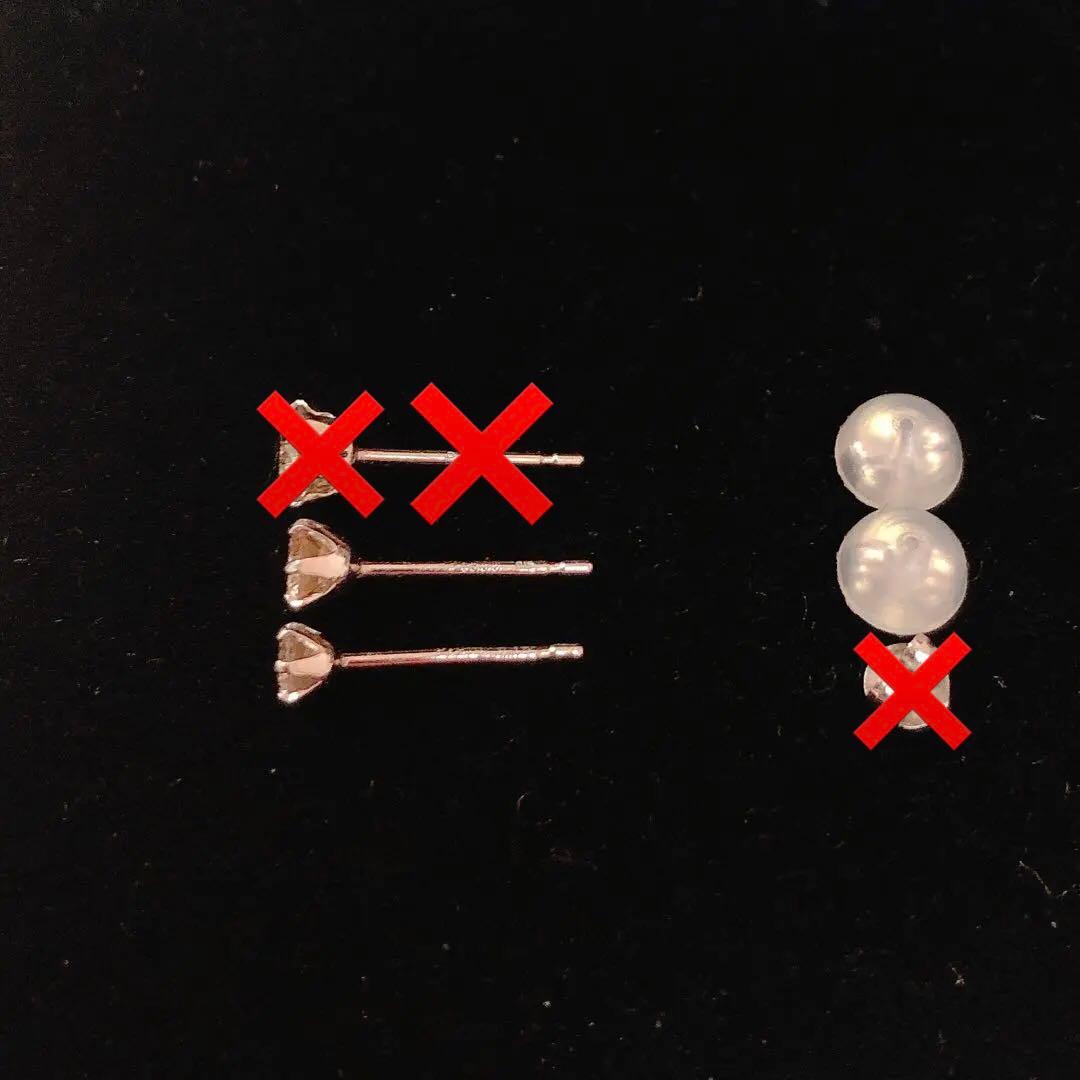 pt900 ダイヤモンドピアス ２点